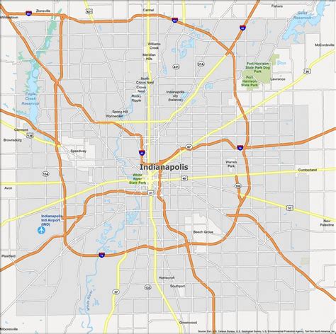 Indianapolis Map .